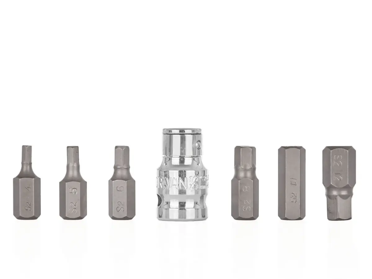 7 pcs. HEX H4-H12 Screwdriver Bit Set with 1/2" Adapter