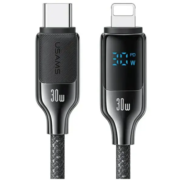 USAMS HX Series SJ741USB02 data transfer and charging cable | USB-C to Lightning | 30W | 1.2m