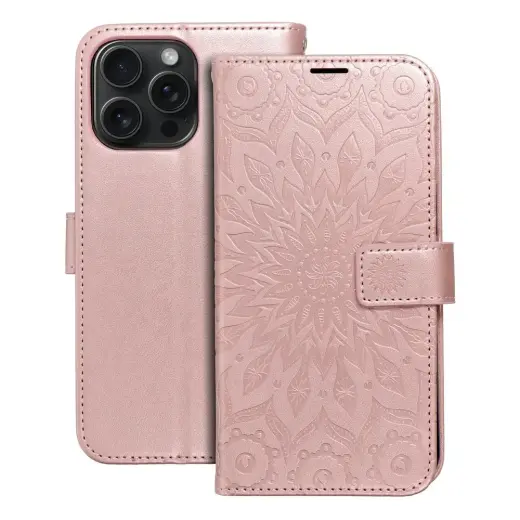 MEZZO mandala чехол-книжка для телефона iPhone 15 Pro Max розовый