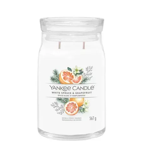 Yankee Candle White Spruce & Grapefruit signature candle 567 g