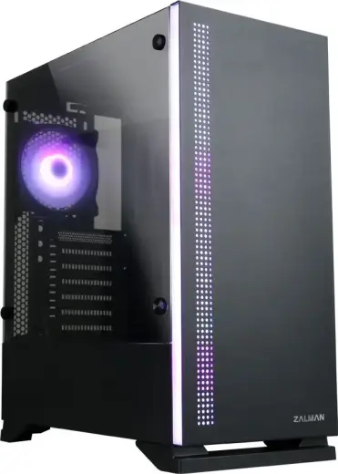 Zalman S5 Midi-Tower  Tempered Glass - black