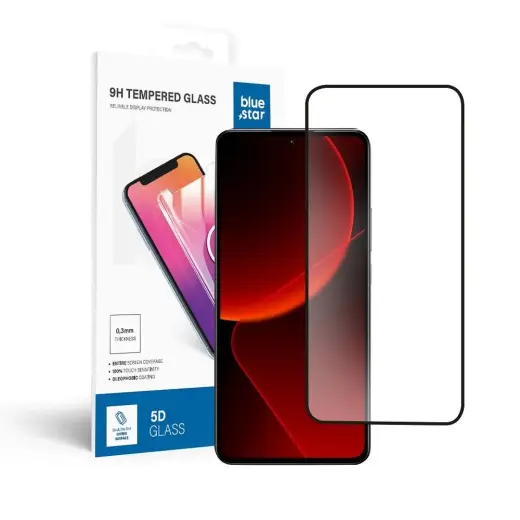 zils Star 5D aizsargstikls telefonam Xiaomi 13T Pro melns
