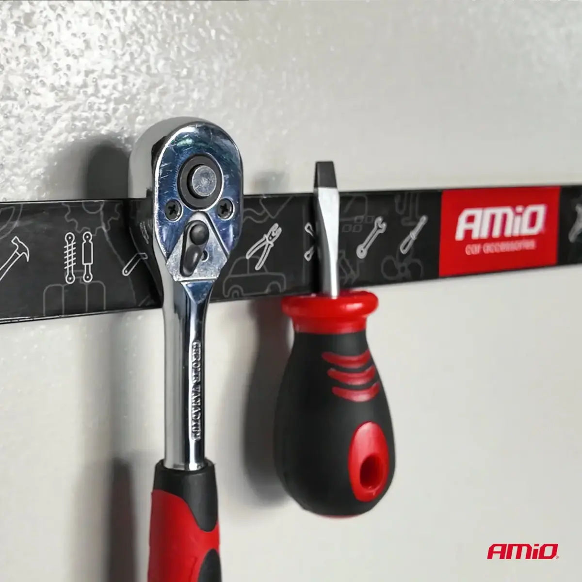 Magnetic Strips Tool Holders Set 1x20cm 1x30,5cm 1x46cm AMIO-04263
