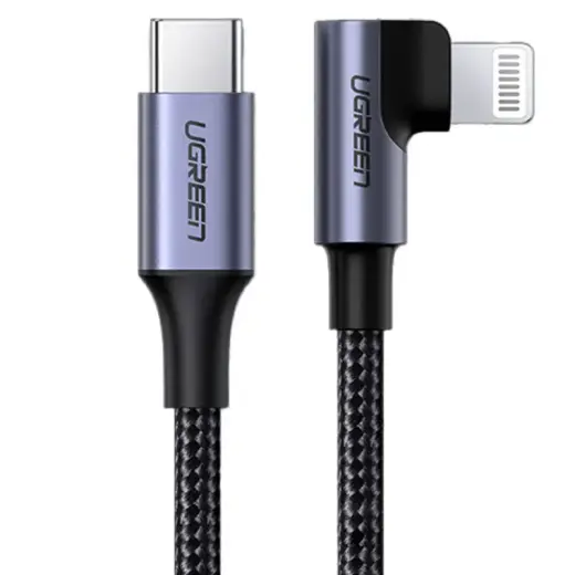 Ugreen MFI Elbow USB Type C - Lightning Cable Power Delivery 3 A 1,5 m gray (60764 US305)