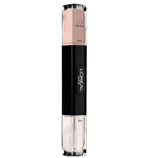 L'Oreal Paris, Infallible, Gel-Effect, Nail Polish 2-In-1, 001, Stay Nue, 2 x, 5 ml
