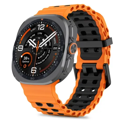 Tech-Protect IconBand Pro išmaniojo laikrodžio dirželis Galaxy Watch Ultra 1/2 (47 mm) | oranžinis/juodas