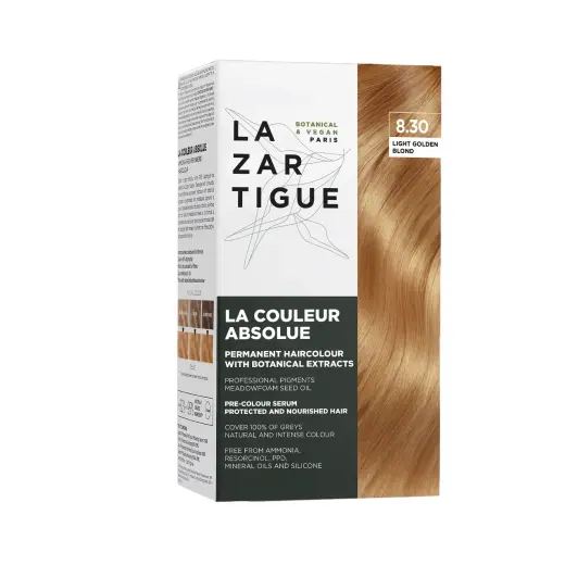 Lazartigue, La Couleur Absolue, Permanent Hair Dye, 8.30 Light Golden Blond, 143 ml