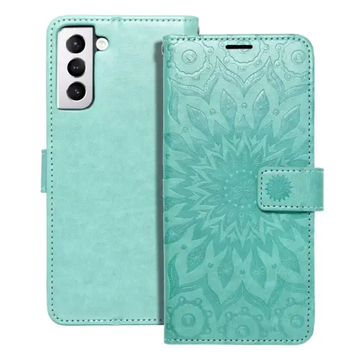 MEZZO mandala knyginio tipo telefono dėklas Samsung Galaxy A12 (A125) | M12 (M127) žalias