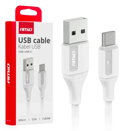 AMiO AMIO-03918 провод для передачи данных и зарядки | USB-A на USB-C | 15W | 2m