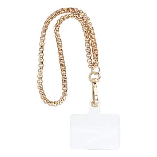 CHAIN #42 Phone lanyard, Phone pendant / cord length 40cm (20cm in the loop) / on wrist - gold