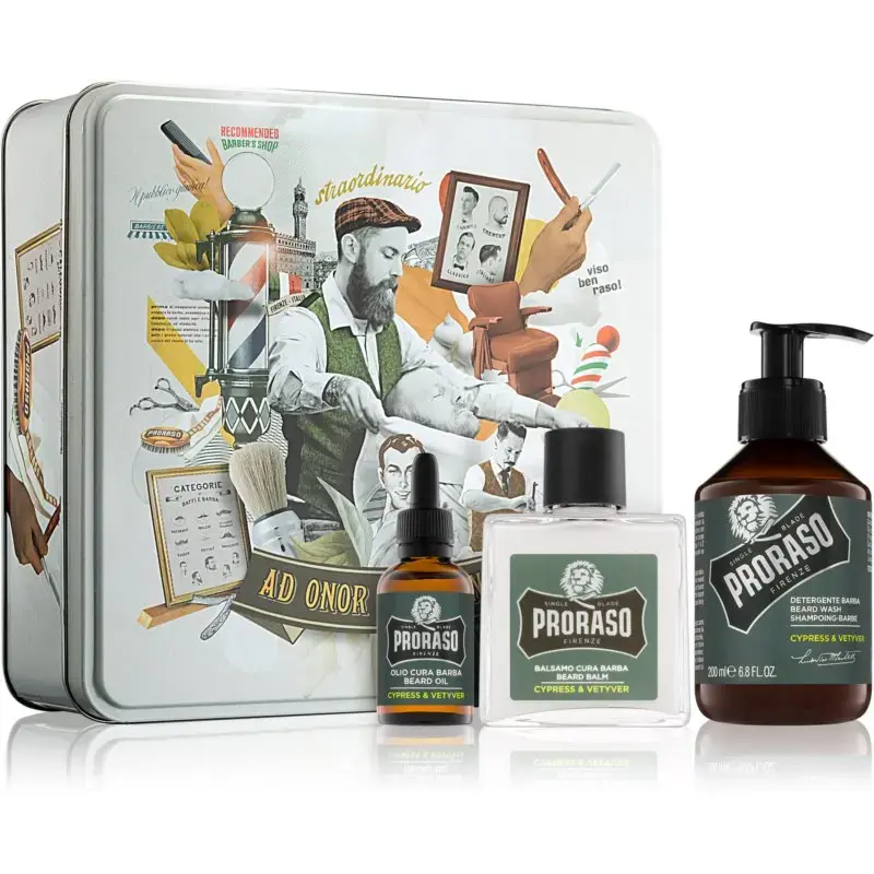 Klas Ical Gift Set Beard Products Cypress & Vetyver