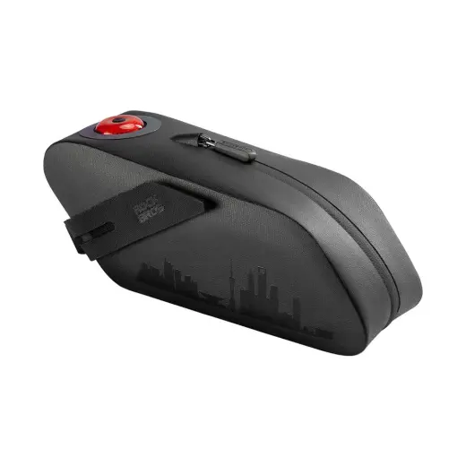 Torba rowerowa Rockbros AS-078-1 podsiodłowa z inteligentną lampką tylną 0,8 l - czarna
