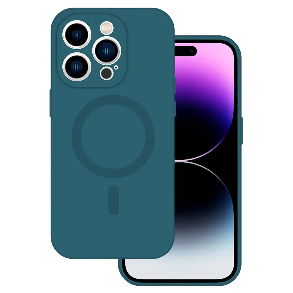 TEL PROTECT MagSilicone maciņš ar MagSafe atbalstu telefonam iPhone 14 zils