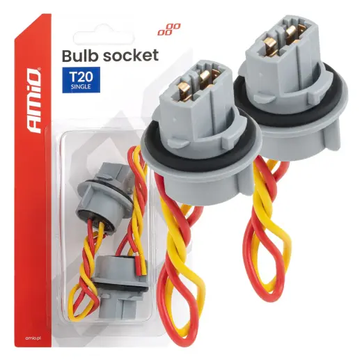 Bulb socket T20 LED 12V W21W WY21W W3x16d 7440 T20 2szt. AMIO-04833