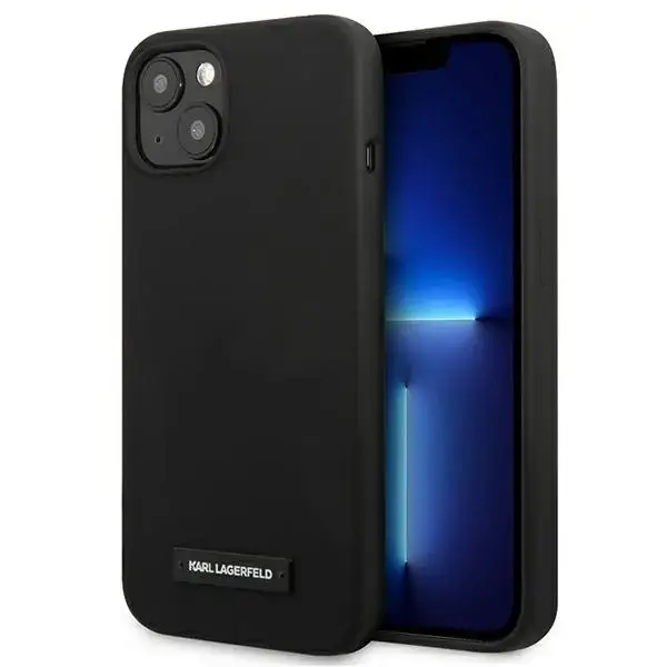 Karl Lagerfeld KLHCP13MSLMP1K iPhone 13 | 14 | 15 6,1" hardcase czarny|black Silicone Plaque
