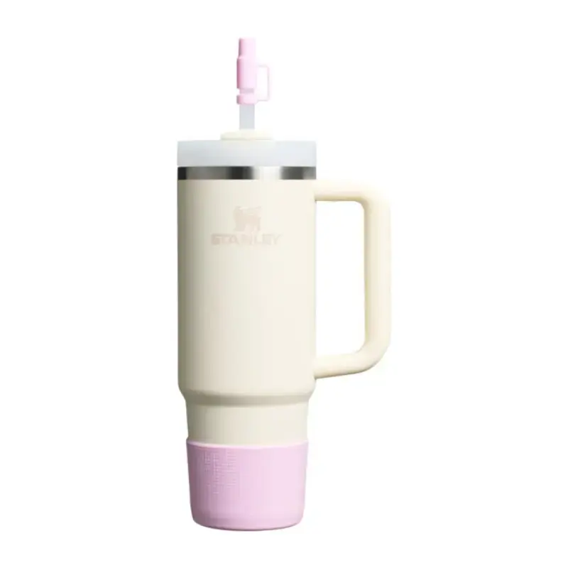 Aizsargpārvalka un salmiņu vāciņu 2 gab. komplekts termokrūzēm 0,89L/0,59L The Quencher Boot + Straw Topper rozā
