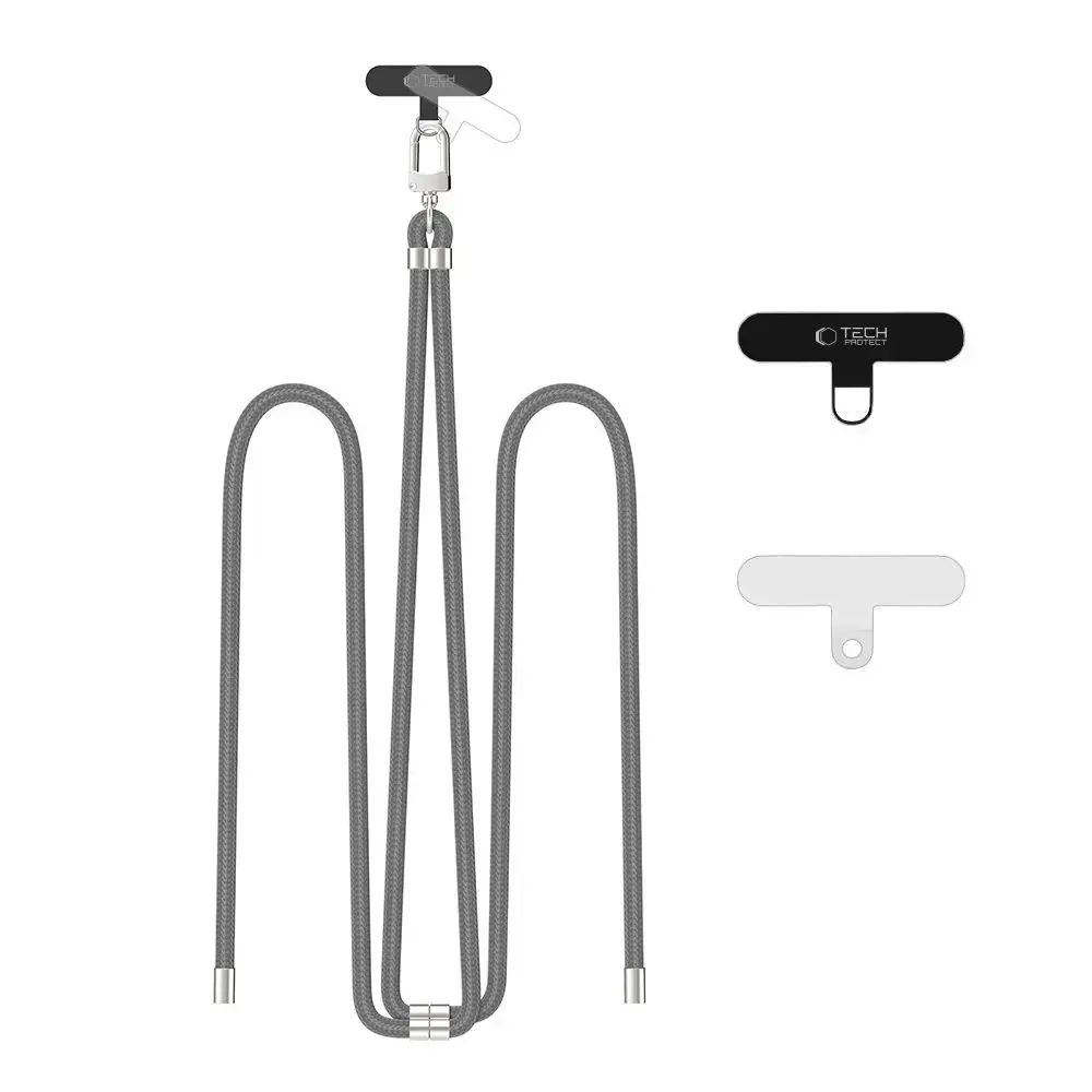 TECH-PROTECT C7S ROPE CROSSBODY STRAP CRAYON GREY|SILVER