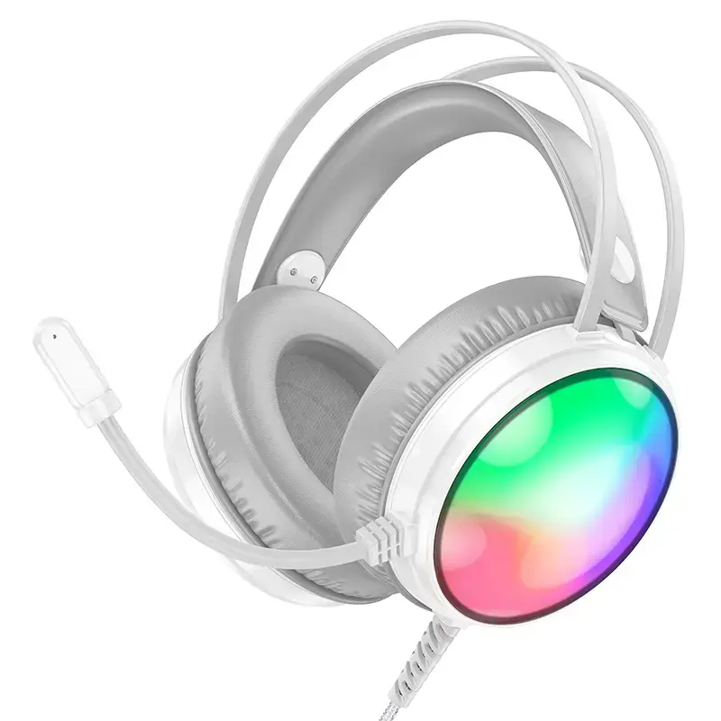 Borofone Headphones BO108 Flame gaming with microphone white