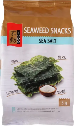 Seaweed snack FUDO, with sea salt, 5g