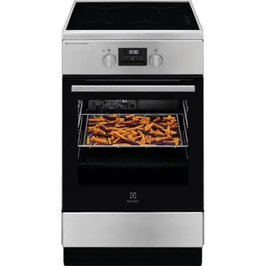 Electrolux elektriskā plīts ar elektrisko cepeškrāsni un indukcijas virsmu, 50cm (1. kopija)