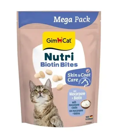 Gardumi kaķiem - GimCat NUTRI BIOTIN BITES MASCARPONE 425gr