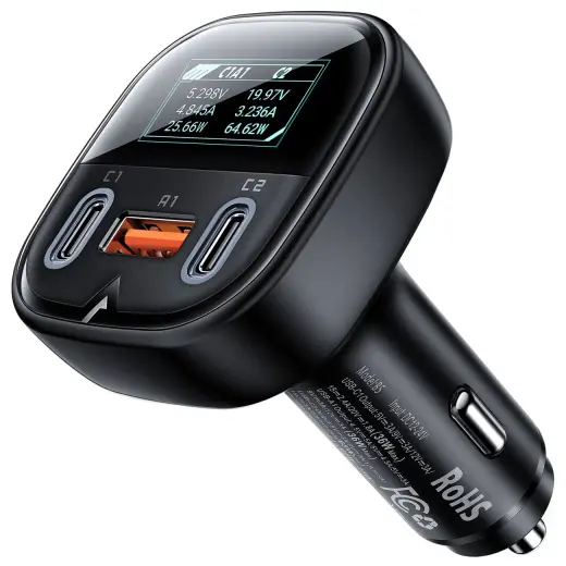 Acefast B5 car charger | 101W | PD, QC, PPS | USB-C, USB-A | black