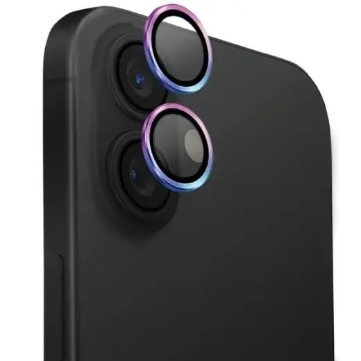 UNIQ Optix Aluminium Camera Lens Protector iPhone 16 6.1" /16 Plus 6.7" iridescent szkło na obiektyw