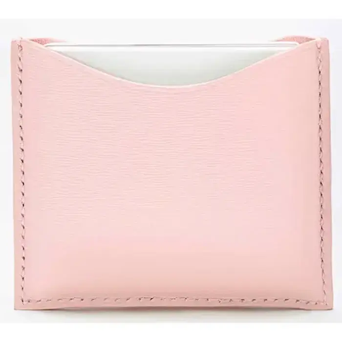 La Bouche Rouge Pink Leather Compact Case