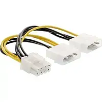  InLine Barošanas kabelis 2x Molex 5.25" na 8pin PCI-Express  0.15m - 26628C