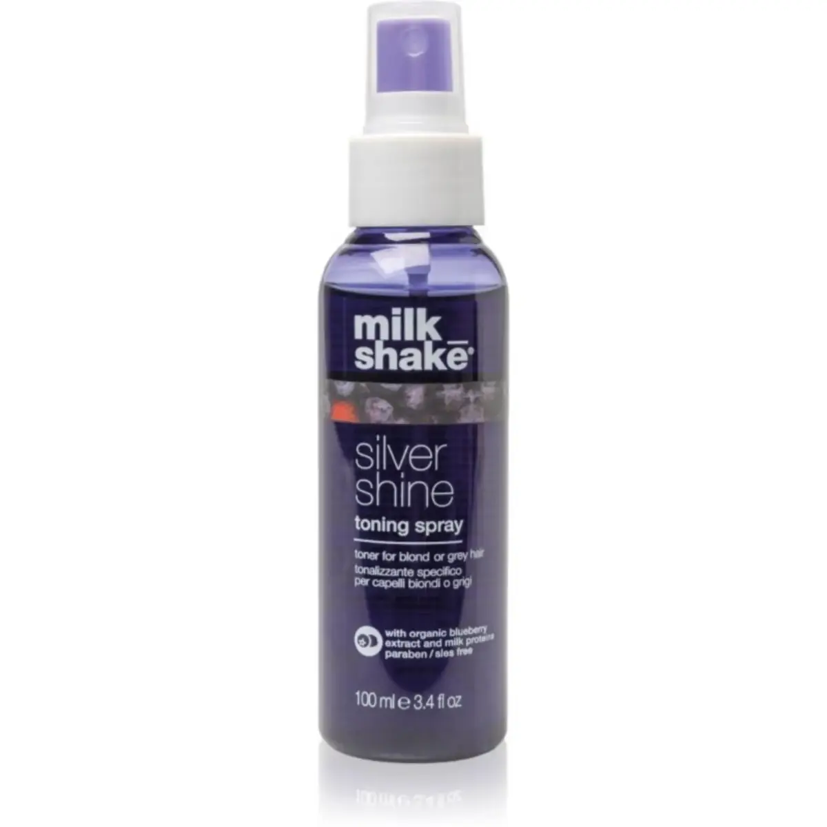 Milk Shake, Silver Shine, Violet Pigments, Hair Toning Spray, Blonde/Gray, 100 ml