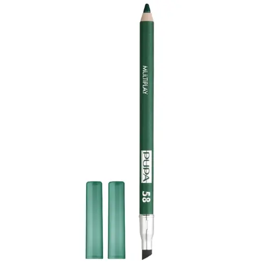 Pupa, Multiplay, Double-Ended, Eyeshadow & Kajal Eyeliner 2-In-1, 58, Plastic Green, 1.2 g *Tester