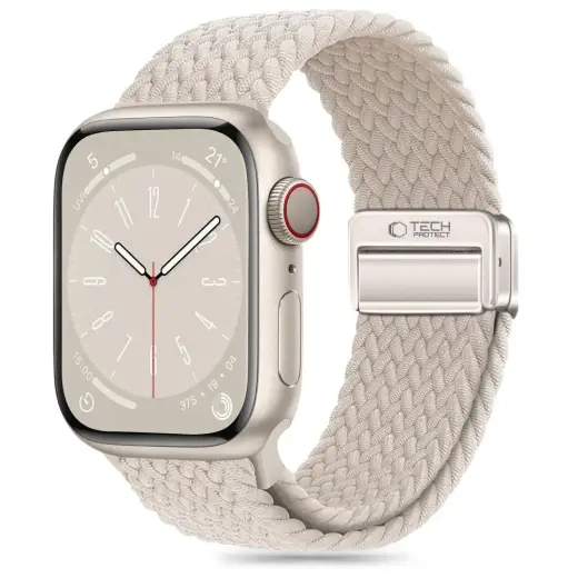 Tech-Protect Nylonmag išmaniojo laikrodžio dirželis Apple Watch 6/7/8/9/10/SE (40/41/42 mm) | nailoninis | pilkas