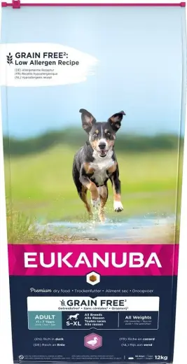 Сухой корм для собак - Eukanuba Adult All Breed Duck Grain Free, 12 кг