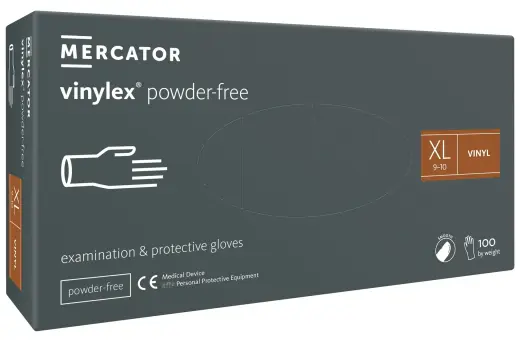 Gloves vinyl VINYLEX, powder-free, transparent, size XL, 100pcs