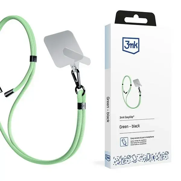 3MK EasyClip Green (black) Phone Lanyard