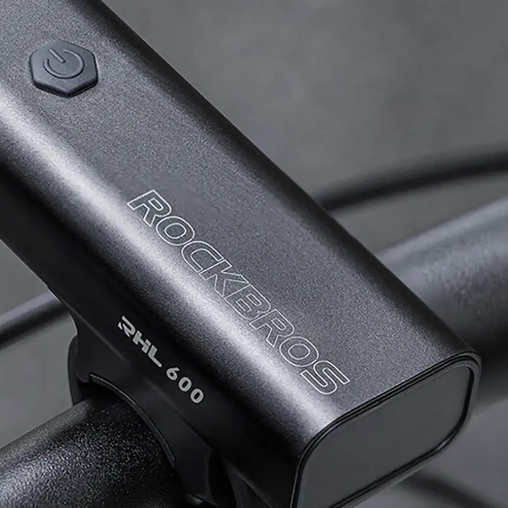 Rockbros RHL600 front bicycle light 600lm 2600mAh IPX6 - black
