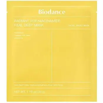 Biodance  Radiant Vita Niacinamide Real Deep Mask - brightening hydrogel mask 34.0g