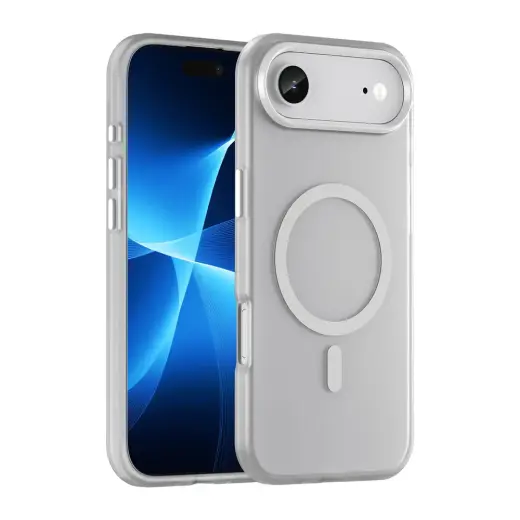 Magnetic Abrasive telefono dėklas su MagSafe palaikymu iPhone 17 Air baltas