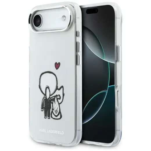 Karl Lagerfeld Karl & Choupette чехол с поддержкой MagSafe для телефона iPhone 17 Air прозрачный