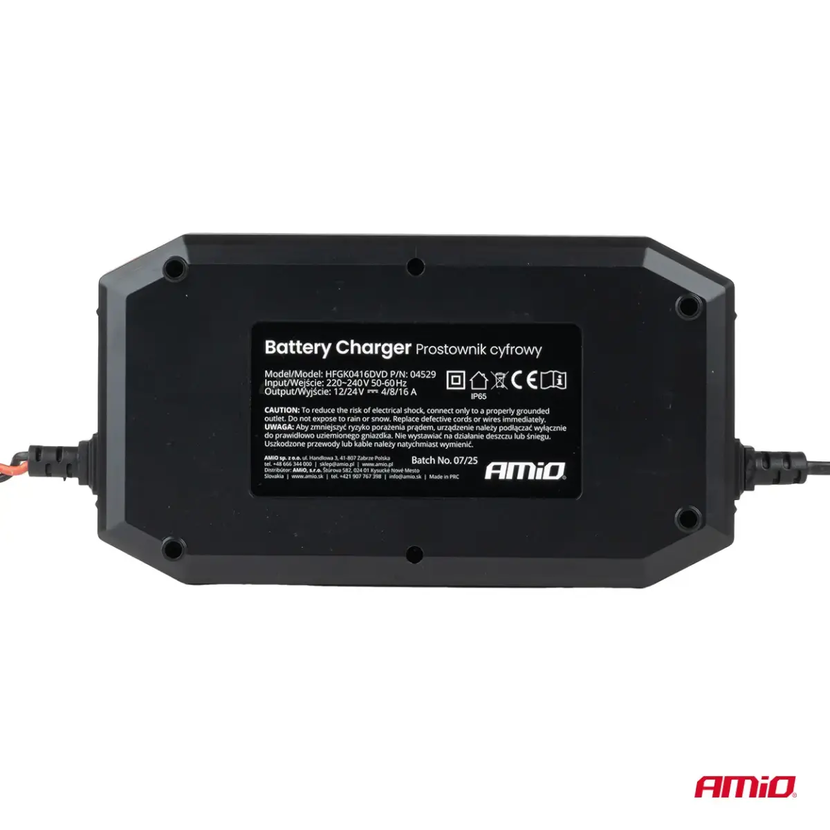 Digital battery charger BOOST AGM GEL STD LiFePo4 MAX 16A 12/24V PRO AMIO-04529