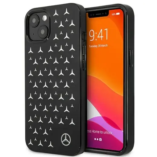 Mercedes MEHCP13SESPBK iPhone 13 mini 5,4" czarny|black hardcase Silver Stars Pattern