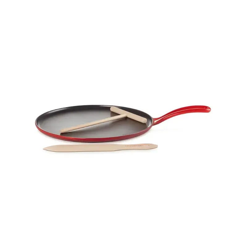Čuguna pankūku panna Ø27cm sarkana