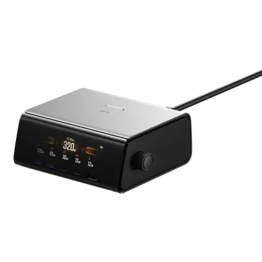 EcoFlow RAPID Pro travel charger | 320W | GaN | with LCD display | USB-C, USB-A