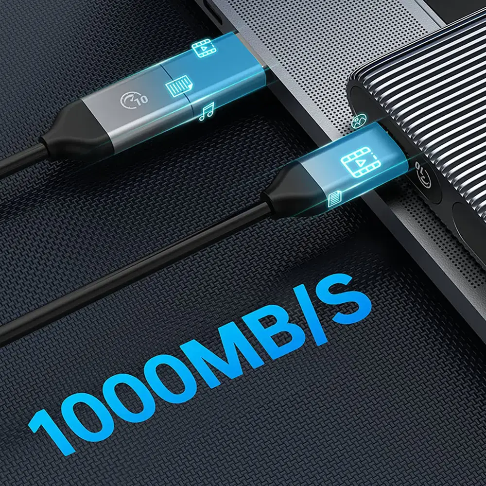 Kieszeń dyskowa podwójna Orico AM2C3-2SN na dwa dyski M.2 SATA+NVME USB-C 3.2 6Gb/s / 10Gb/s - szara