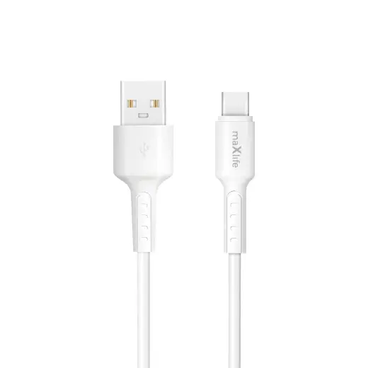 Maxlife MXUC-13 data transfer and charging cable | USB-A to USB-C | 15W | 1m | white