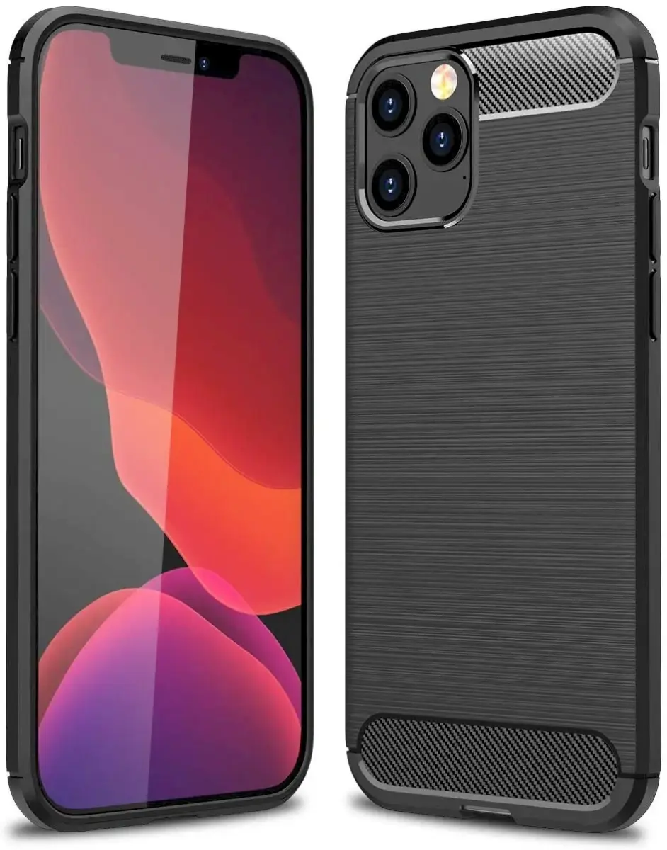 Fusion Trust Back Case Silicone Case For Apple iPhone 12 | 12 Pro Black