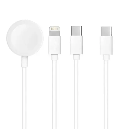 Cable 3in1 Type C to Lightning / Typ C / Apple Watch 3W 2A C3169 1,2 m white