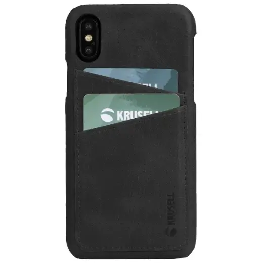 Krusell iPhone Xs Max Sunne 2 Card 61504 czarny|black BackCover