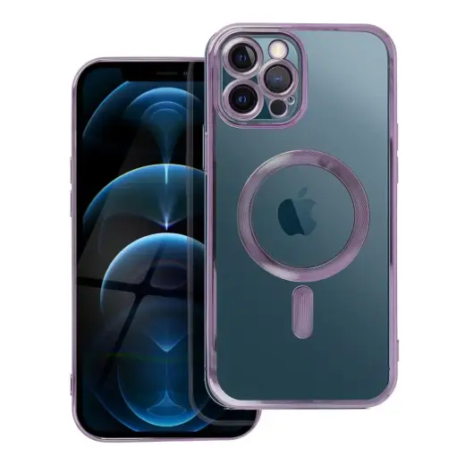 Electro Mag phone case with MagSafe support for iPhone 12 Pro Max purple