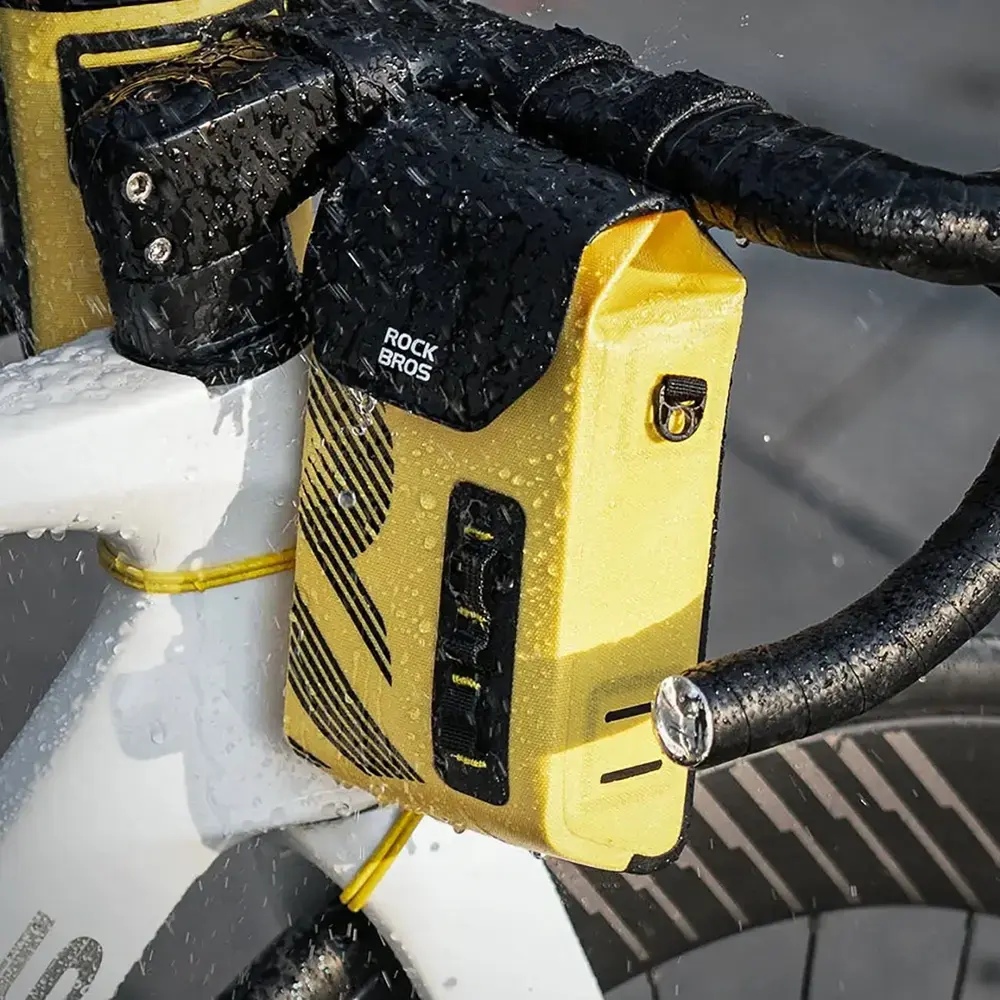 Torba rowerowa Rockbros AS-160 na kierownicę wodoodporna 1,3 l - żółta